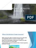 Importance of Water Resource. KPKD