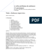 Obra de Teatro Sobre Problemas de Embarazo Adolescente