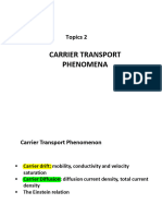 Week2 - Carrier Transport Phenomena