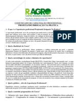 Comunicado - Capacitação Projetando Irrigação Na Prática - 2024 - 2