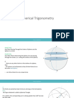 Notes On Spherical Trigonometry and Assignment