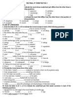 ÔN - ĐỀ 01-02 THE FINAL 2ND TERM TEST NO.1