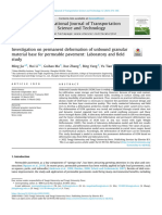 Investigation On Permanent Deformation of Unbound Granular Material Base For Permeable Pavement - Laboratory and Field Study