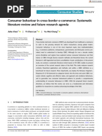 Bai 2. Int J Consumer Studies - 2023 - Chen - Consumer Behaviour in Cross Border e Commerce Systematic Literature Review and