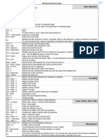 Excel Shortcut Keys