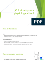 Colorimetry As A Physiological Tool