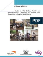 Baseline Survey On The Status, Family and Socio-Economic Status of Persons With Disabilities in Bawku West District (GHANA)