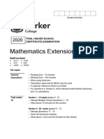 Barker 2020 Extension 1 - Solutions