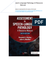 Assessment in Speech-Language Pathology (A Resource Manual) - ISBN 1635502047, 978-1635502046