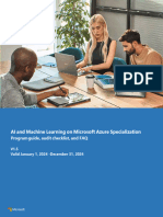 V1 - 5 AI and Machine Learning On MSFT Azure Specialization Audit Checklist