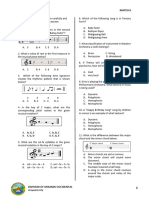 MAPEH 6 - Diagnostic Test