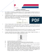 Physics-Magnetic Effect of Current & Magnetism Worksheet