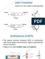 Bipolar Transistor: - A Transistor Is Basically A Si or Ge Crystal Containing Three Separate Regions