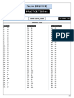 Practice Test 01 Hints & Solutions Prayas JEE 2024