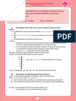 Math - Decomposition Dun Nombre Entier Naturel en Produit de Facteurs Premiers PGCD-PPCM