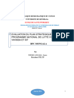 Evaluation Du Plan Stratégique Du Programme National de Lutte Contre Le VIH SIDA Dans Le Butreau de Coordination de La Mongala en RDC