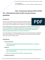 Society Guideline Links - Coronavirus Disease 2019 (COVID-19) - International Public Health and Government Guidelines - UpToDate