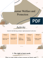 Consumer Welfare and Protection