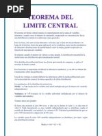 El Teorema de Límite Central