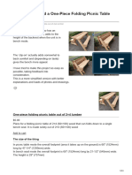 You Can Build A One-Piece Folding Picnic Table With This Plan