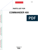 Commander 400: Parts List For