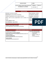 Fiche de Poste Chef de Service Projet, Relation Avec Les Médias Et La Presse