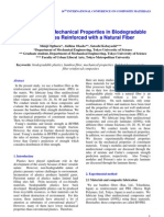 Evaluation of Mechanical Properties in Biodegradable Composites Reinforced With A Natural Fiber