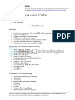 Software Testing Course Syllabus