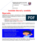 Material de Trabajo de Lengua y Literatura Sentido Literal y Sentido Figurado Punto y Como ...