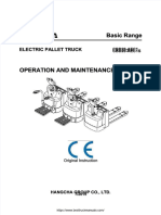 Hangcha CBD20 Electric Pallet Truck Operator's Manual PDF