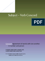 Subject - Verb Concord