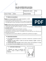 5° Básico - Evaluación Del Libro Domiciliario - El Principito - Lunes 05 de Agosto