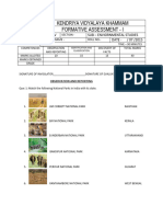 KVS Class 5 PT1 EVS Question Paper 2015