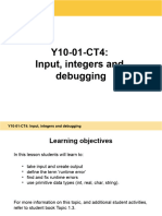 Input Integers and Debugging