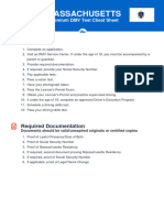 DMV Cheat Sheet Massachusetts en Car Premium