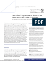 Sexual and Reproductive Health Care Services in The Pediatric Setting