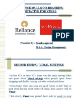 Reliance Mulls Co-Branding Initiative For Vimal