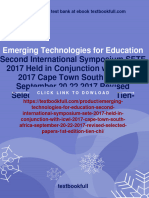 Emerging Technologies For Education