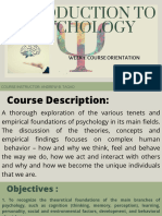 Introduction To Psychology Week 1