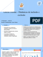 Aula 1 - Grécia e Roma - Dinâmicas de Inclusão e Exclusão