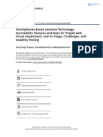 Smartphones-Based Assistive Technology Accessibility Features and Apps For People With Visual Impairment and Its Usage Challenges and Usability Te