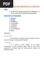 CHARGING AND DISCHARGING OF A CAPACITOR Final - 1