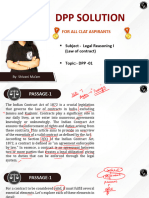 Law of Contract - DPP 01 Solution Notes - Law CLAT Achievers 2024