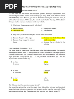 English Midtest Worksheet Class 8 Semester 2