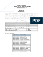 Selection List-1 B.pharm