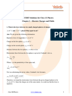 NCERT Solutions Class 12 Physics Chapter 1 - Electric Charges and Fields PDF