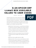 5-Binding Epicor ERP Combo Box Values To User Codes - GingerHelp