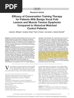 Efficacy of Conversation Training Therapy