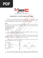 5 Creating A Document in LaTeX