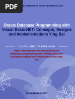 (PDF Download) Oracle Database Programming With Visual Basic - NET: Concepts, Designs and Implementations Ying Bai Fulll Chapter